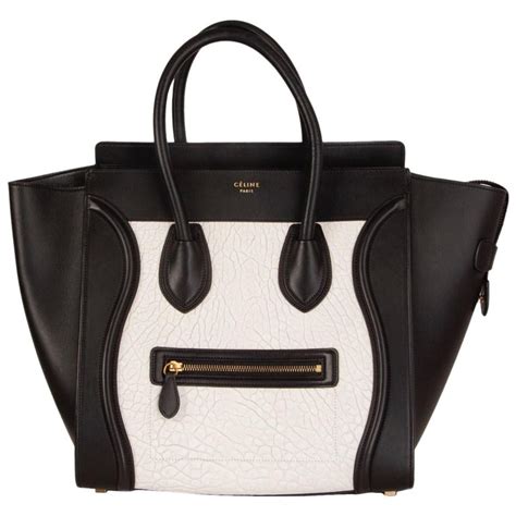 celine bag black white|Celine large tote bag.